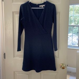 Navy Blue LOFT Wrap Dress